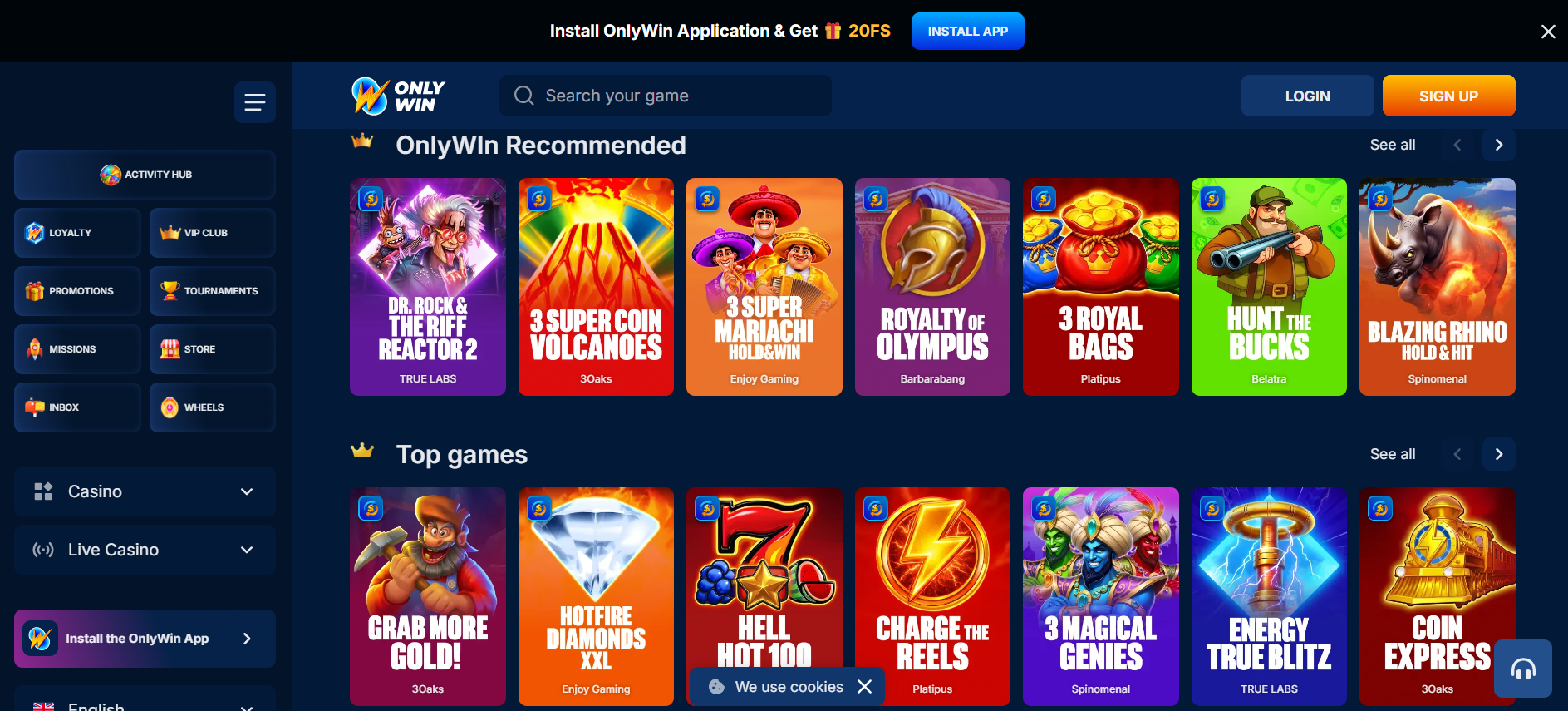 OnlyWin Casino Anmelden